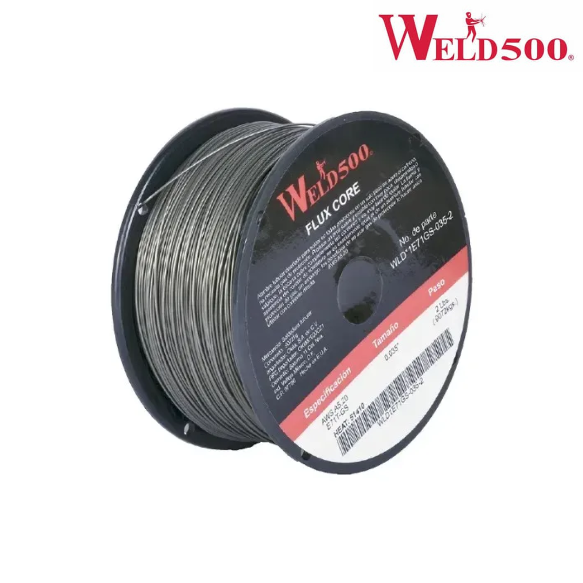 Alambre Tubular WELD500 Autoprotegido Tipo E71T-GS .035 10 Lbs
