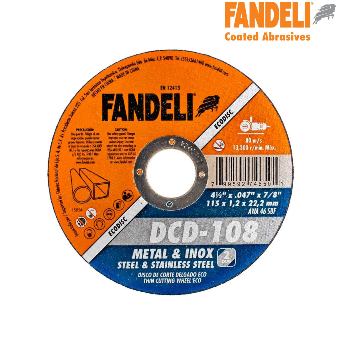 Disco de Corte Delgado Fandeli DCD-108