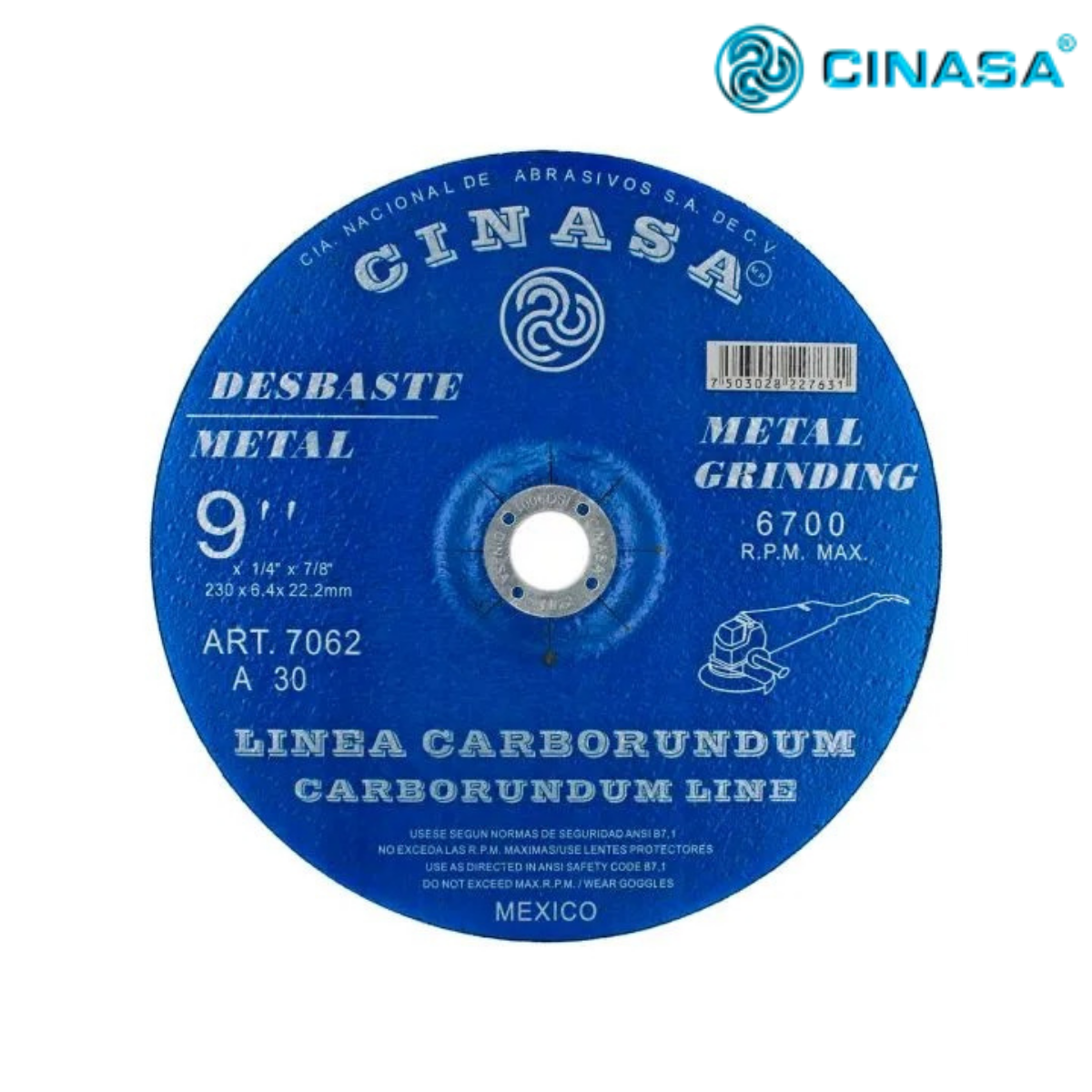 Disco para Desbaste de Metal CINASA 7062