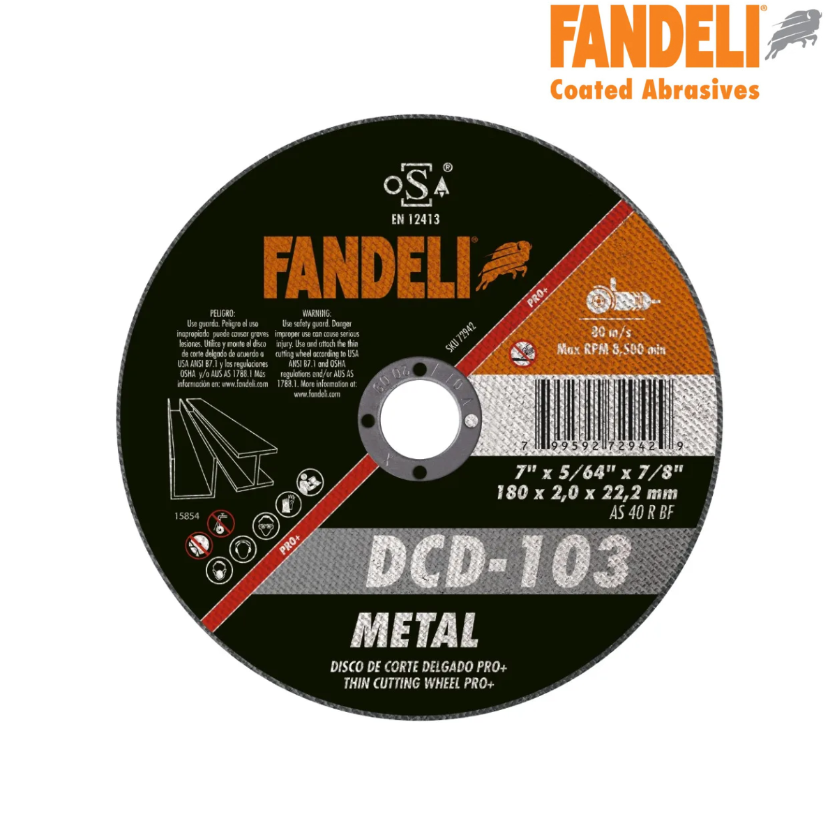 El Disco de Corte Delgado Fandeli DCD-103