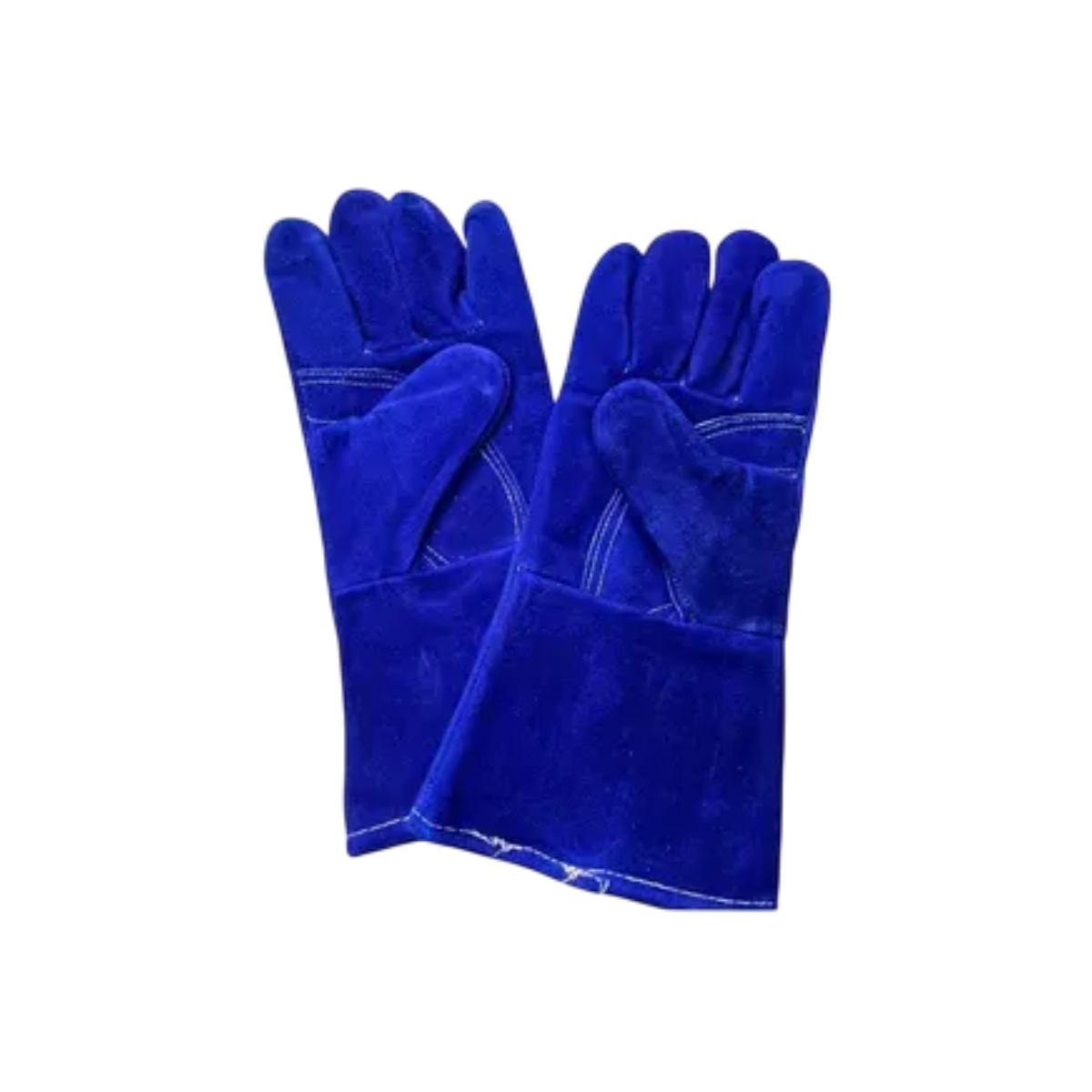 Guante de Carnaza para Soldador, largo, Color Azul