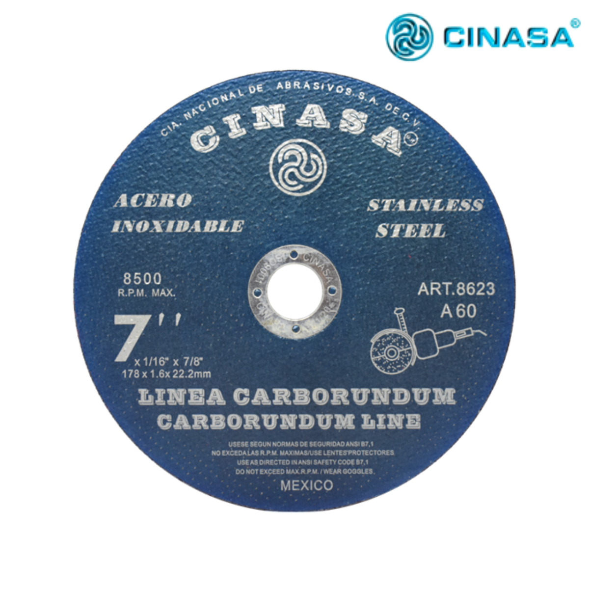 Disco de Corte Delgado para Acero Inoxidable – Clave 8623