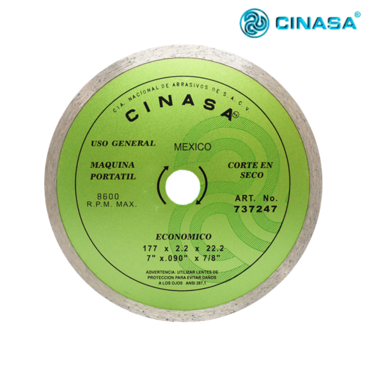 Disco de Diamante Rin Continuo para Corte General – Clave 737247