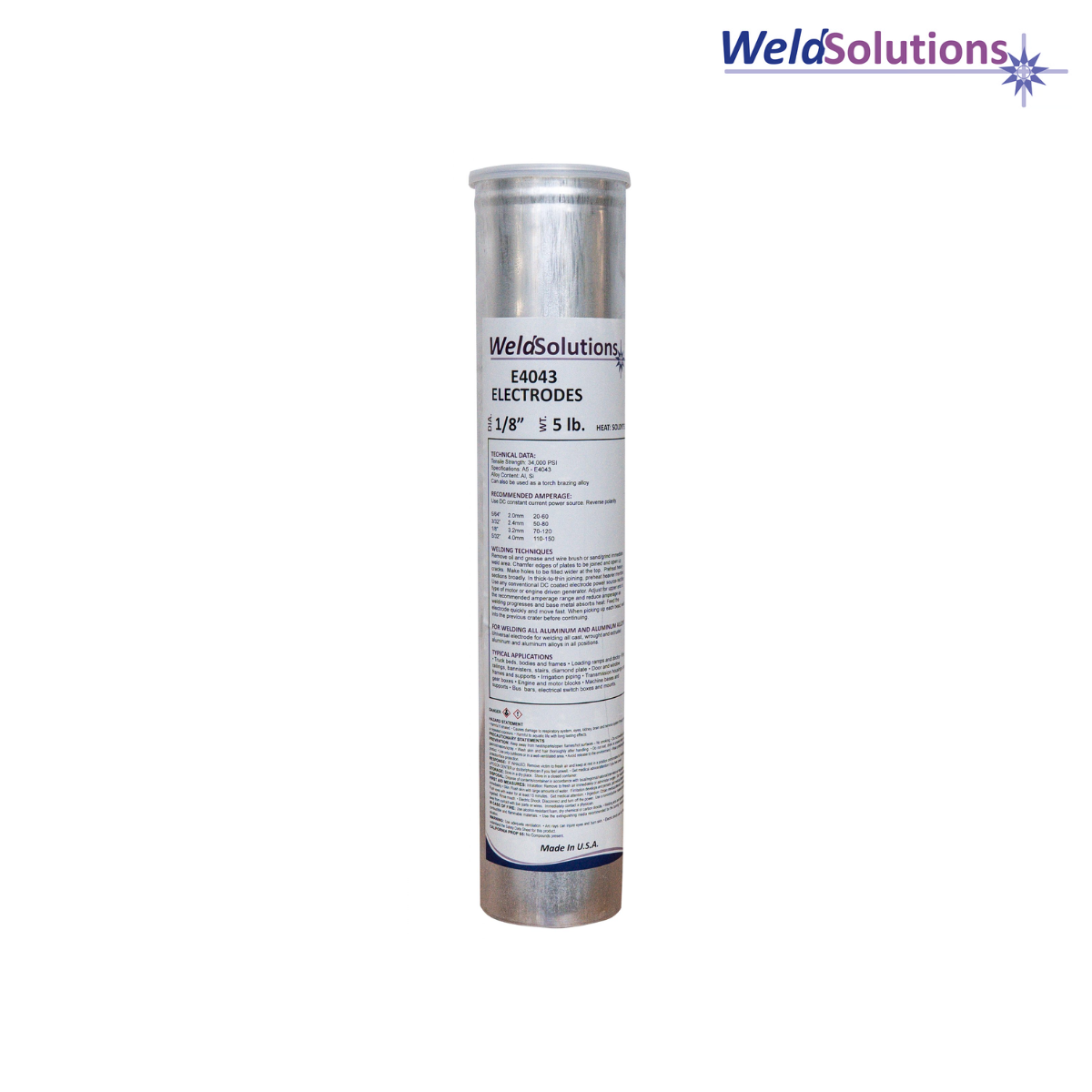 ELECTRODO ALUMINIO WeldSolutions 4043 1/8"