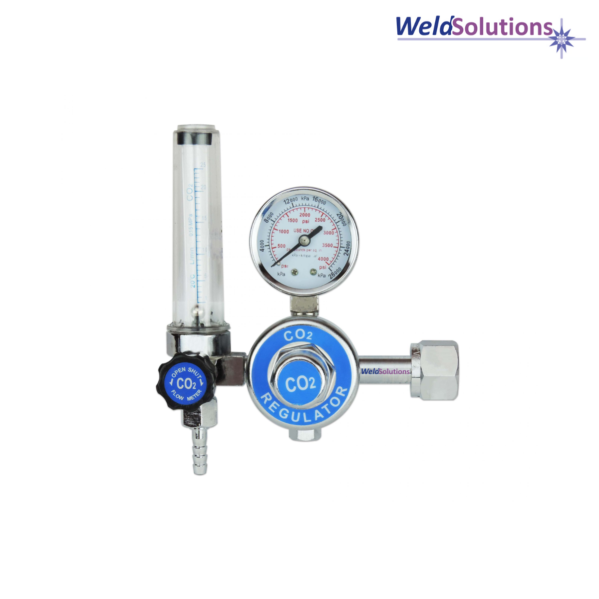 Regulador CO2 con Flujómetro – WeldSolutions
