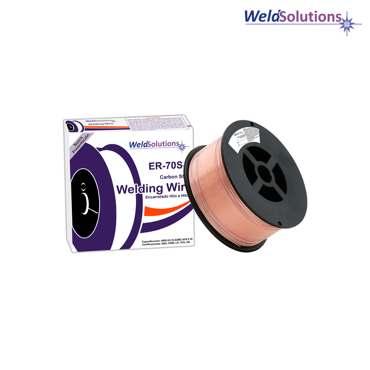 Microalambre Sólido WeldSolutions .035" Carrete de 1 Kgs
