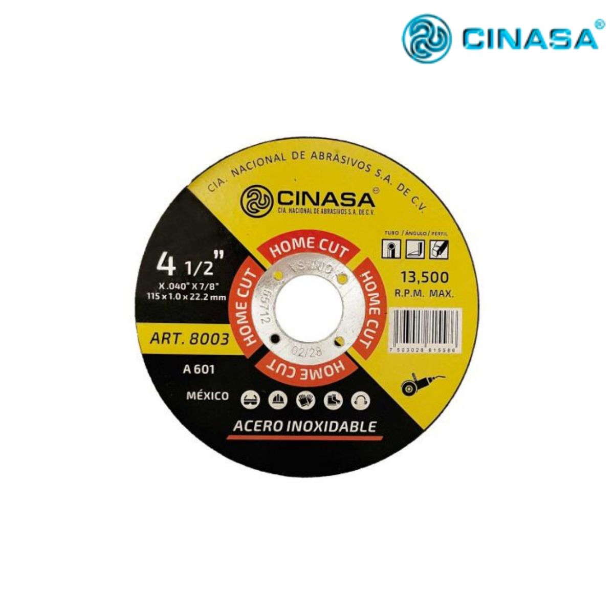 Disco de Corte para Acero Inoxidable – Clave 8003