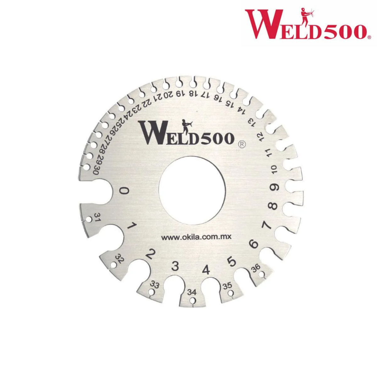 Calibrador de espesor de láminas y diámetro de alambre – Weld500