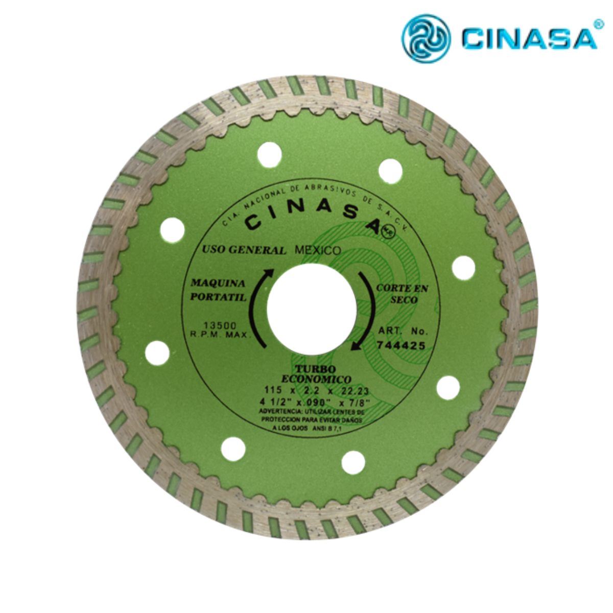 Disco de Diamante Turbo para Obra General – Clave 744425