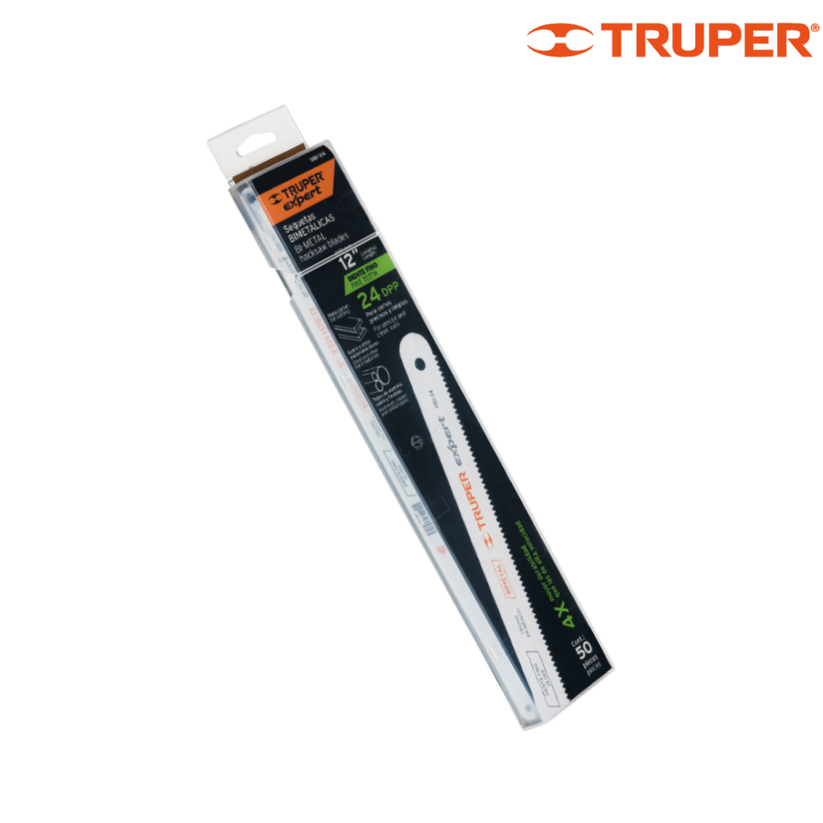 Segueta Bimetálica de 12", 24 DPP, Truper Expert