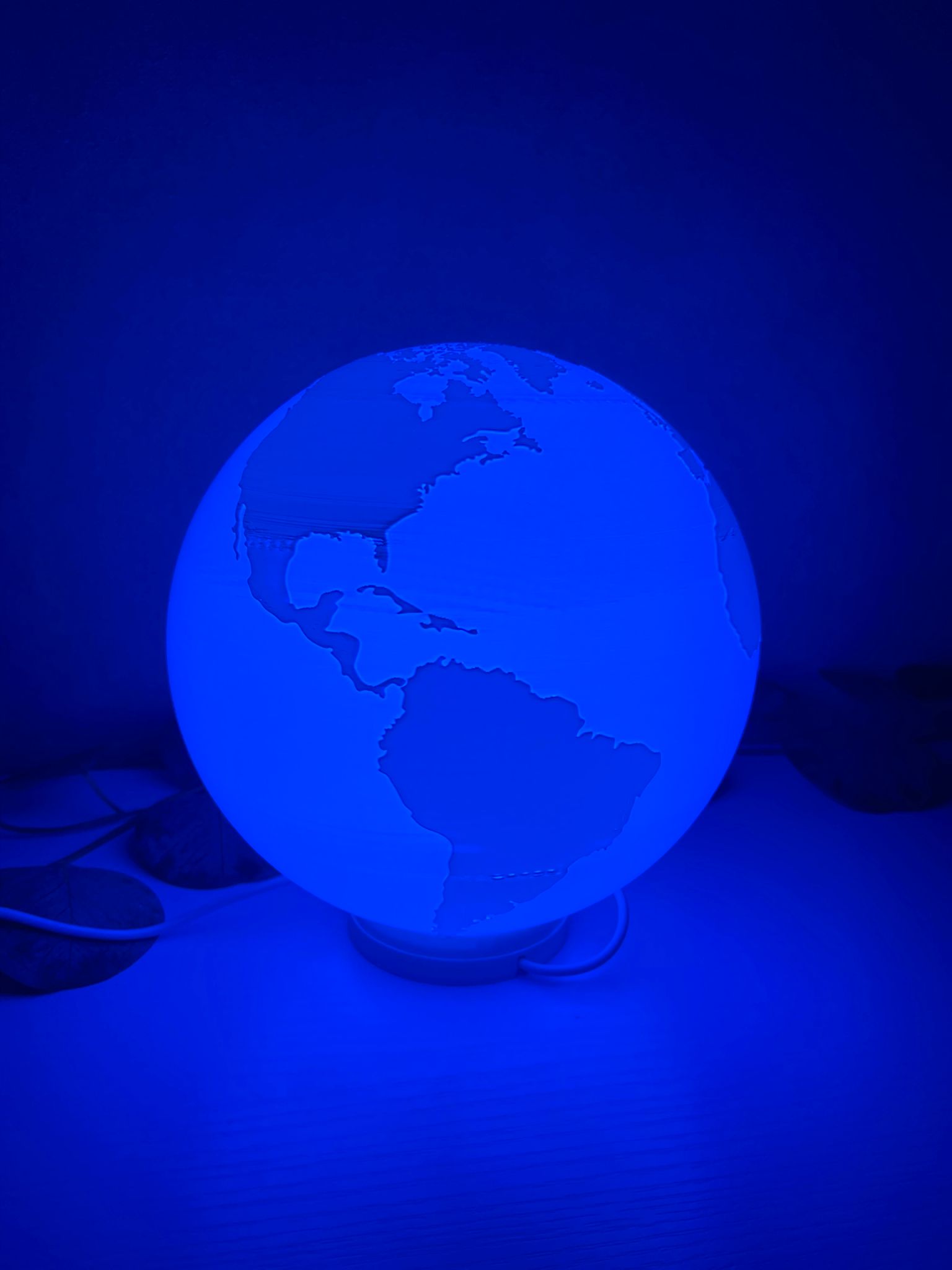 3D-gedruckte Planetenlampe