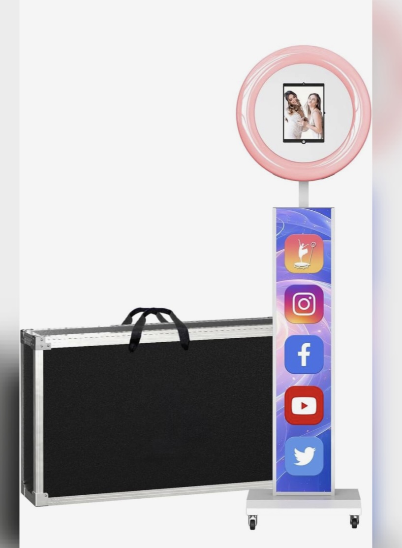 Photo Booth Stand with LED Ring Light