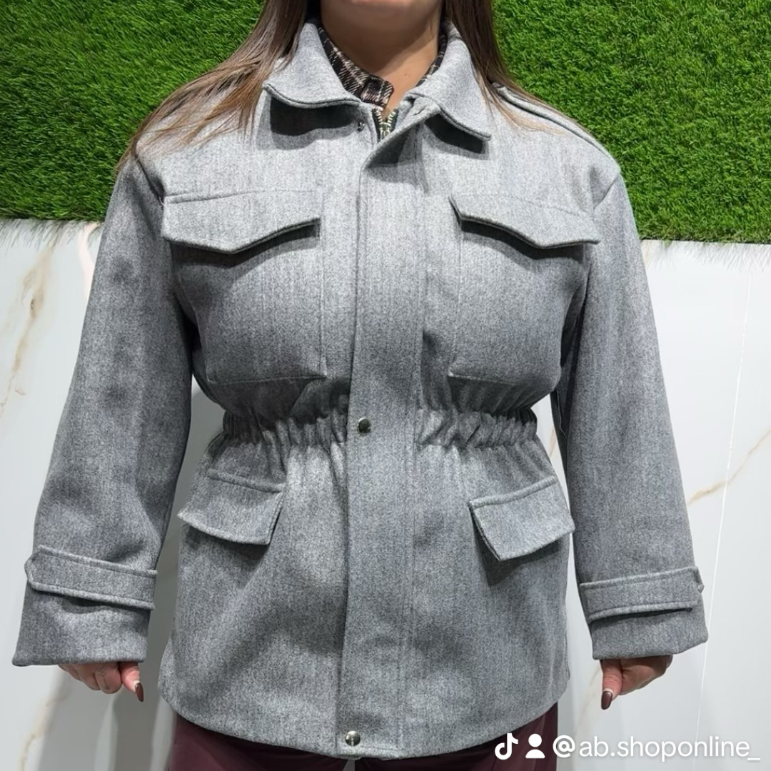 Wool Blend Utility Jacket