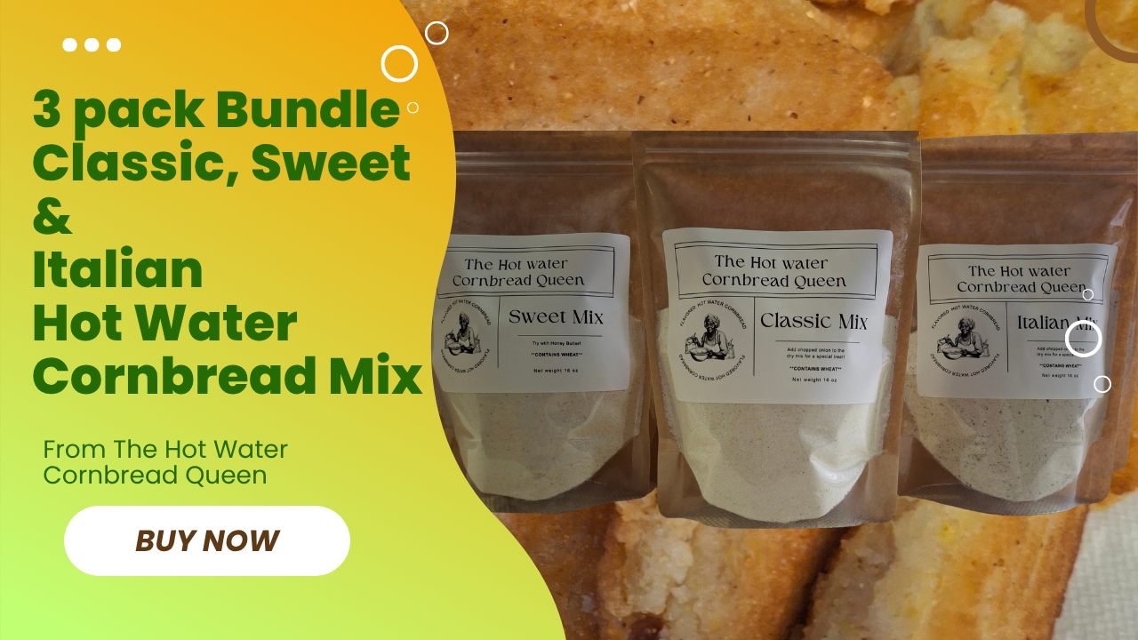3 Pack Bundle: Classic, Sweet & Italian Hot Water Cornbread Mixes