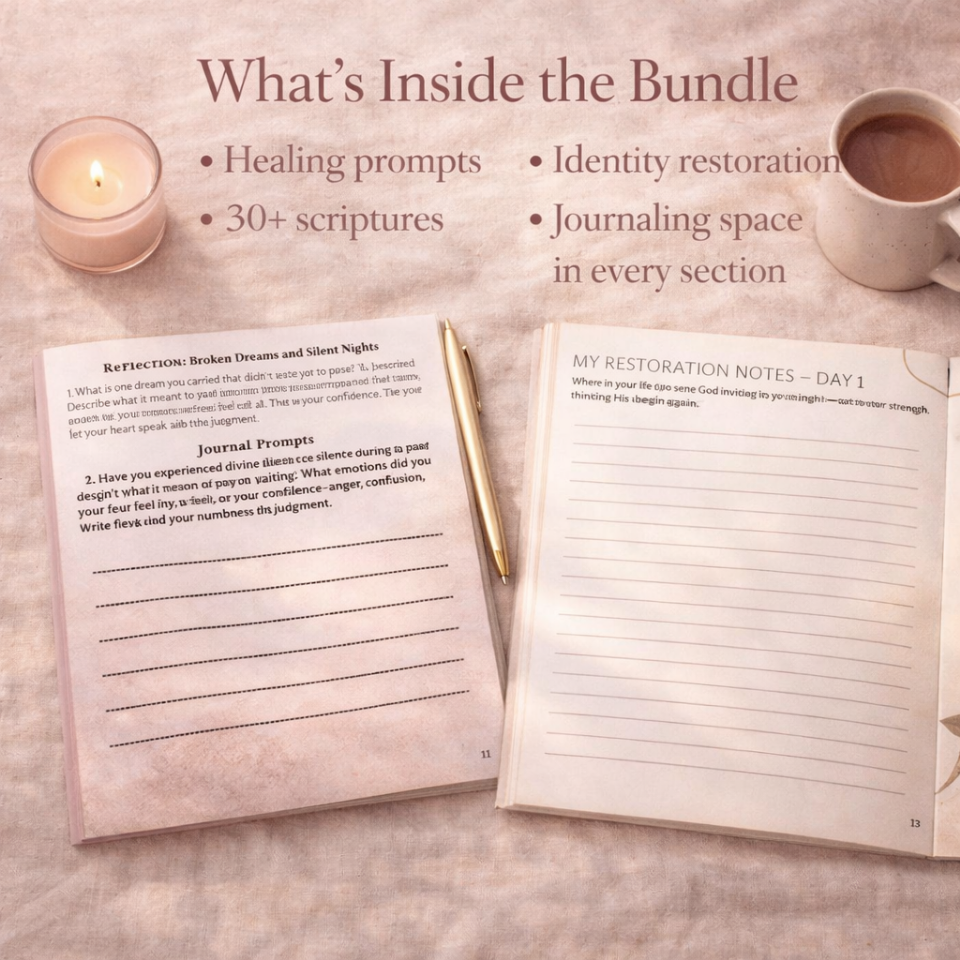 Faith-Based Devotional Journal Bundle for Women Seeking Christian Healing & Identity