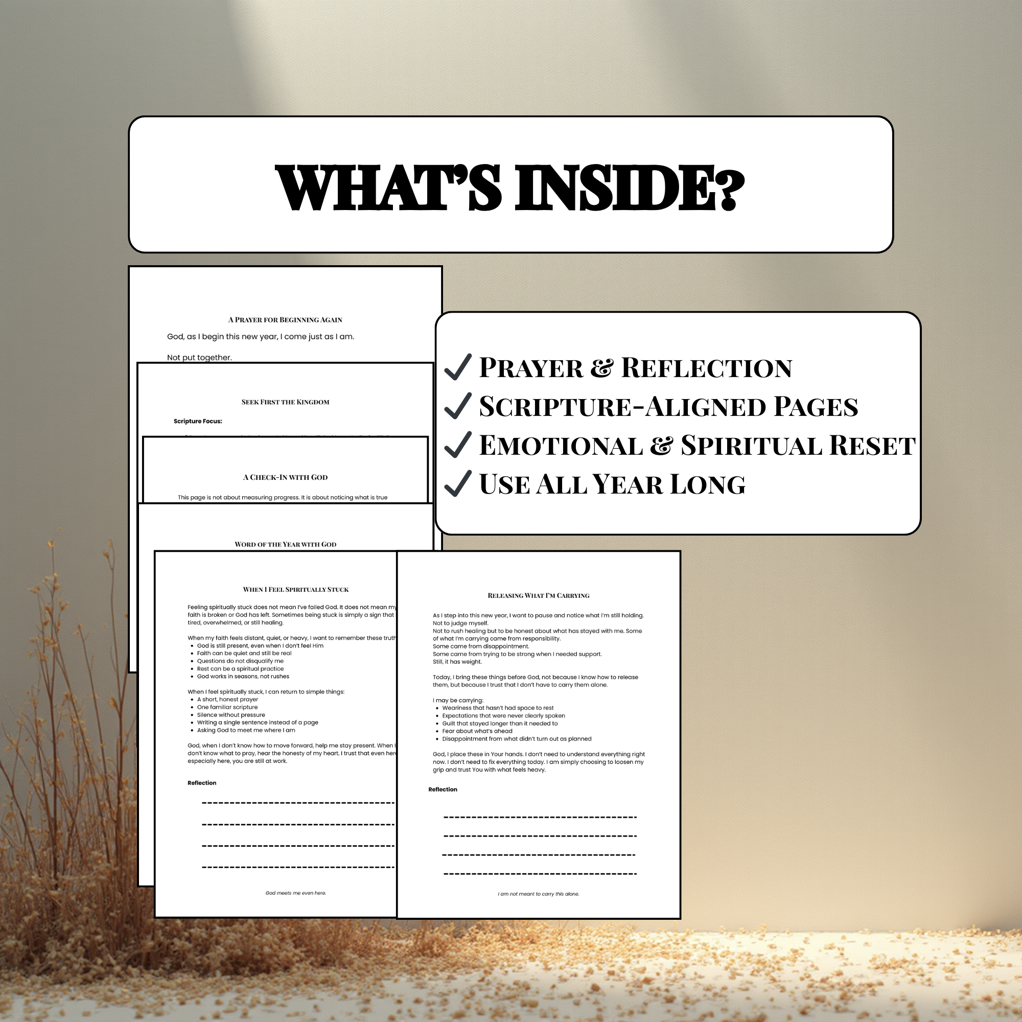 Christian New Year Reset Workbook for Women | Faith-Based Healing, Rest & Renewal with God