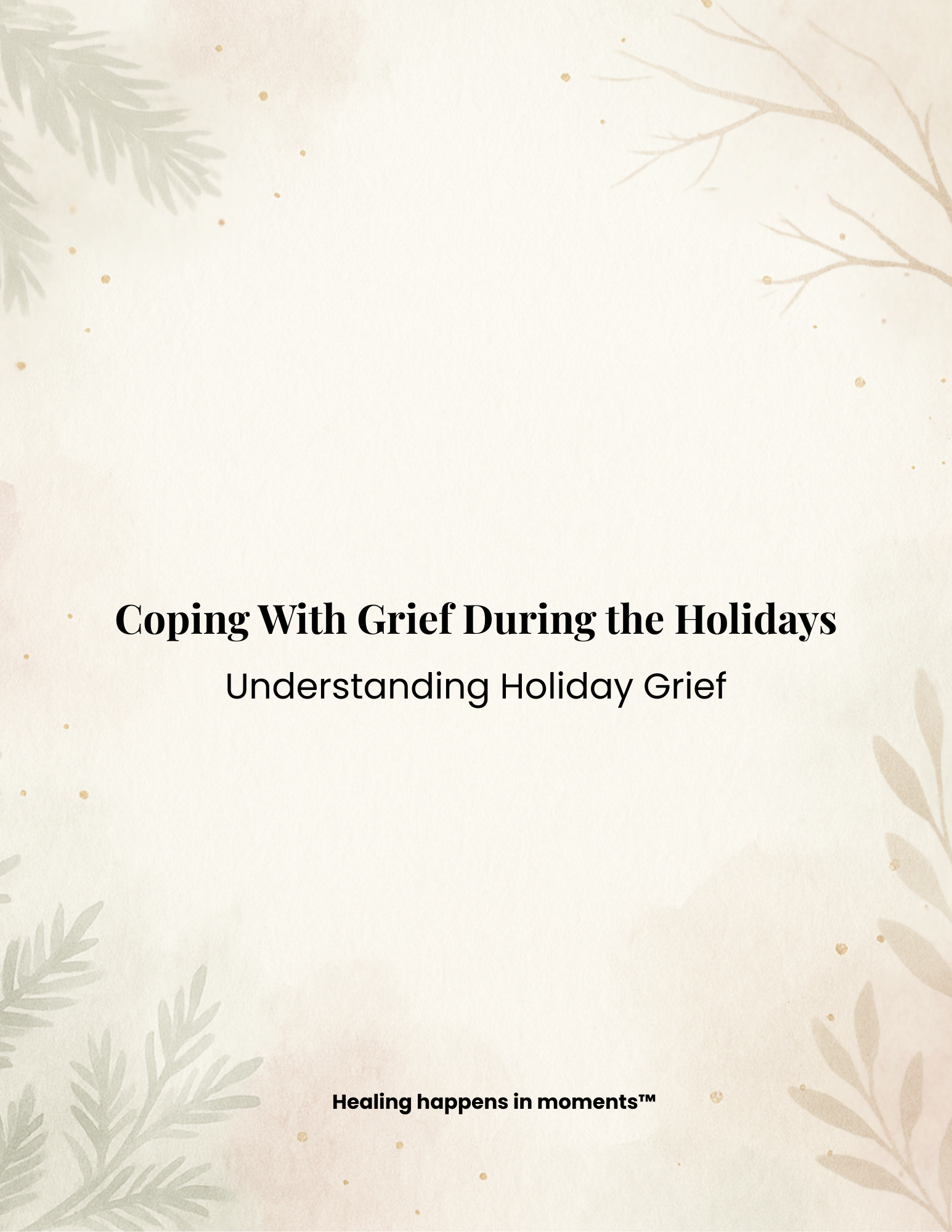 Coping With Grief During The Holidays Workbook