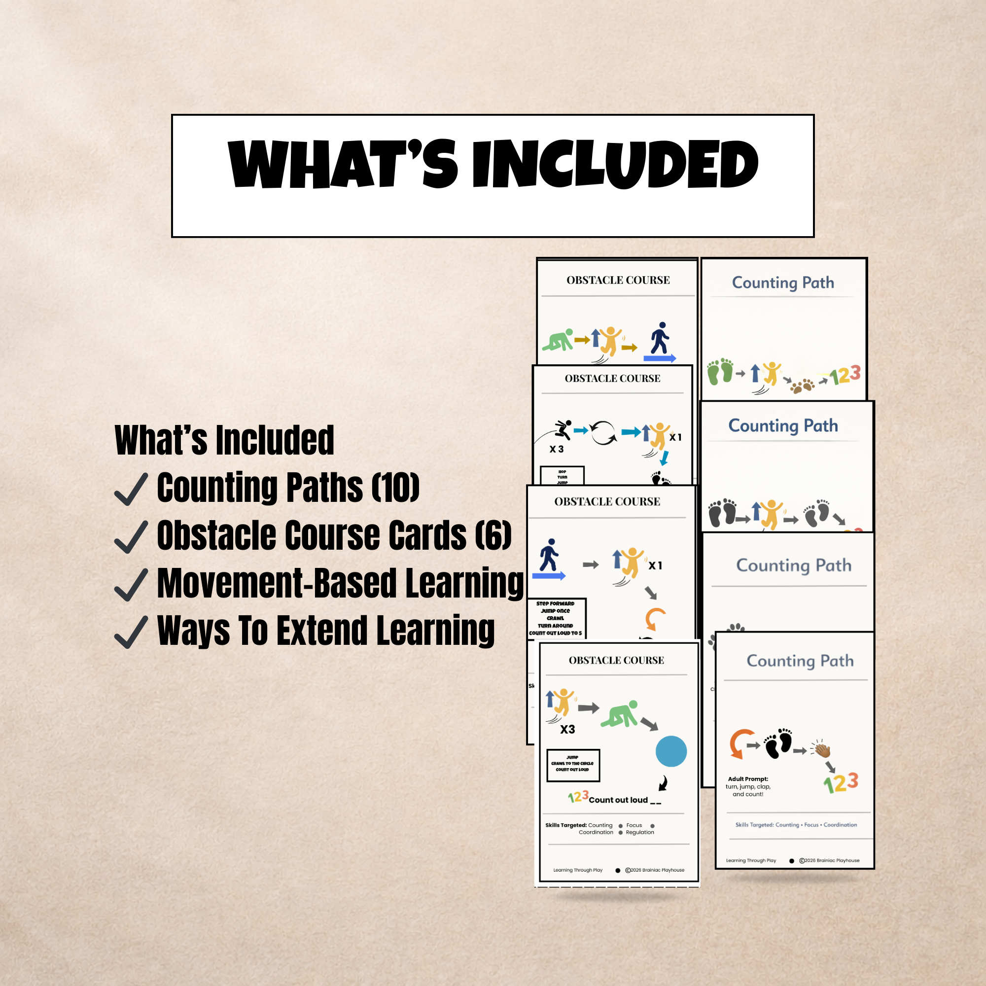 Counting Paths & Obstacle Courses | Movement Math for Preschool