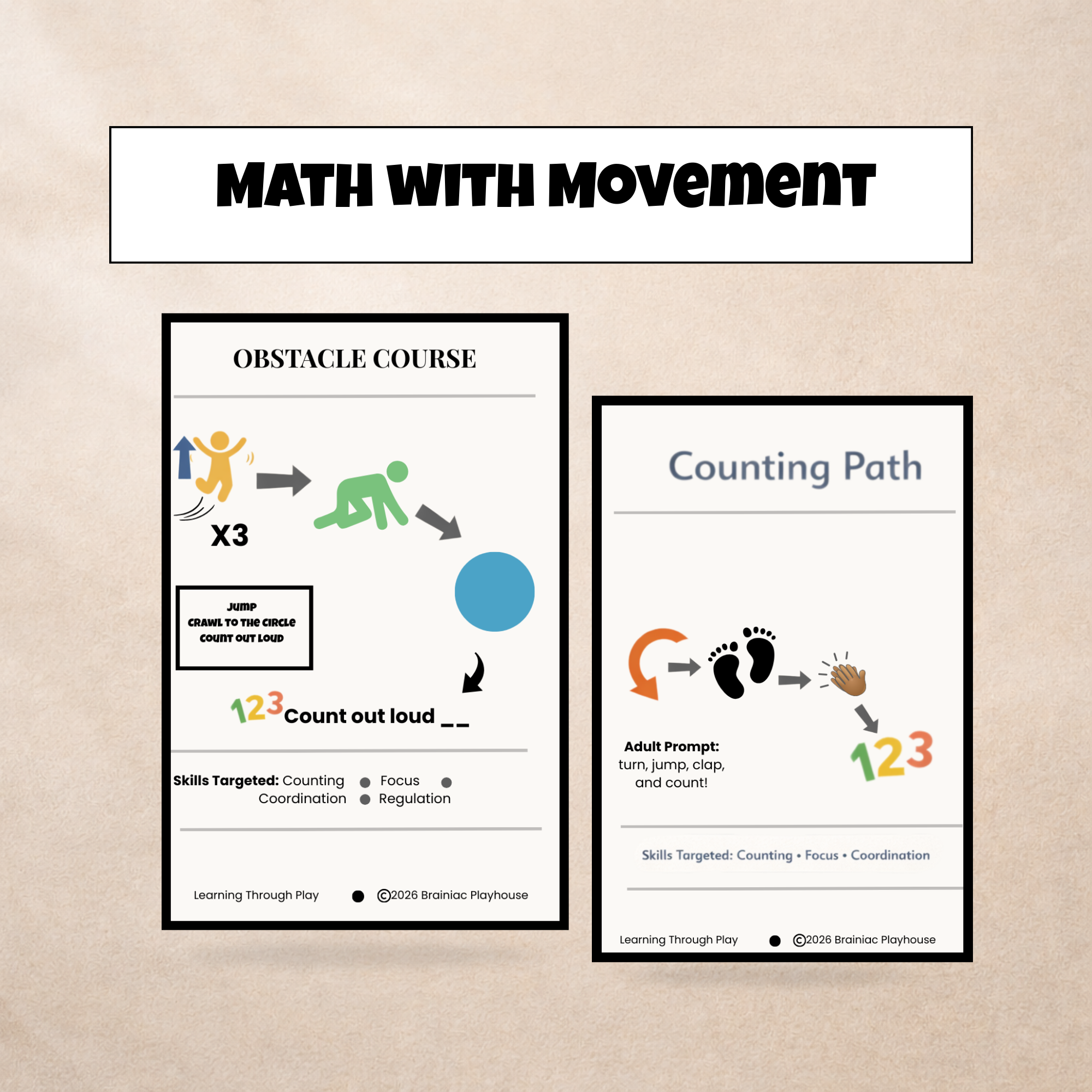 Counting Paths & Obstacle Courses | Movement Math for Preschool