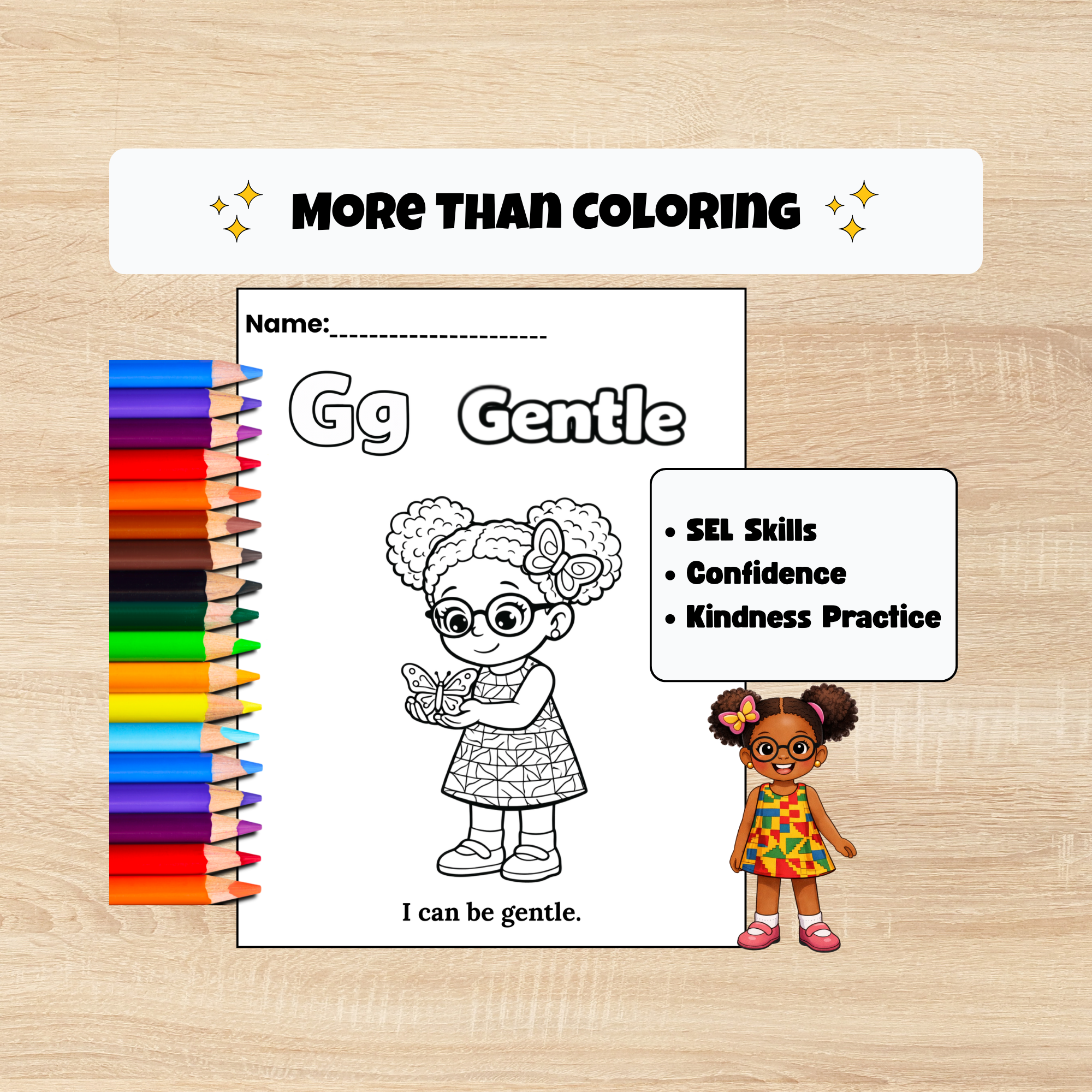 Joy’s Alphabet of Kindness Coloring Book – SEL Coloring Book for Kids (Ages 4–8)