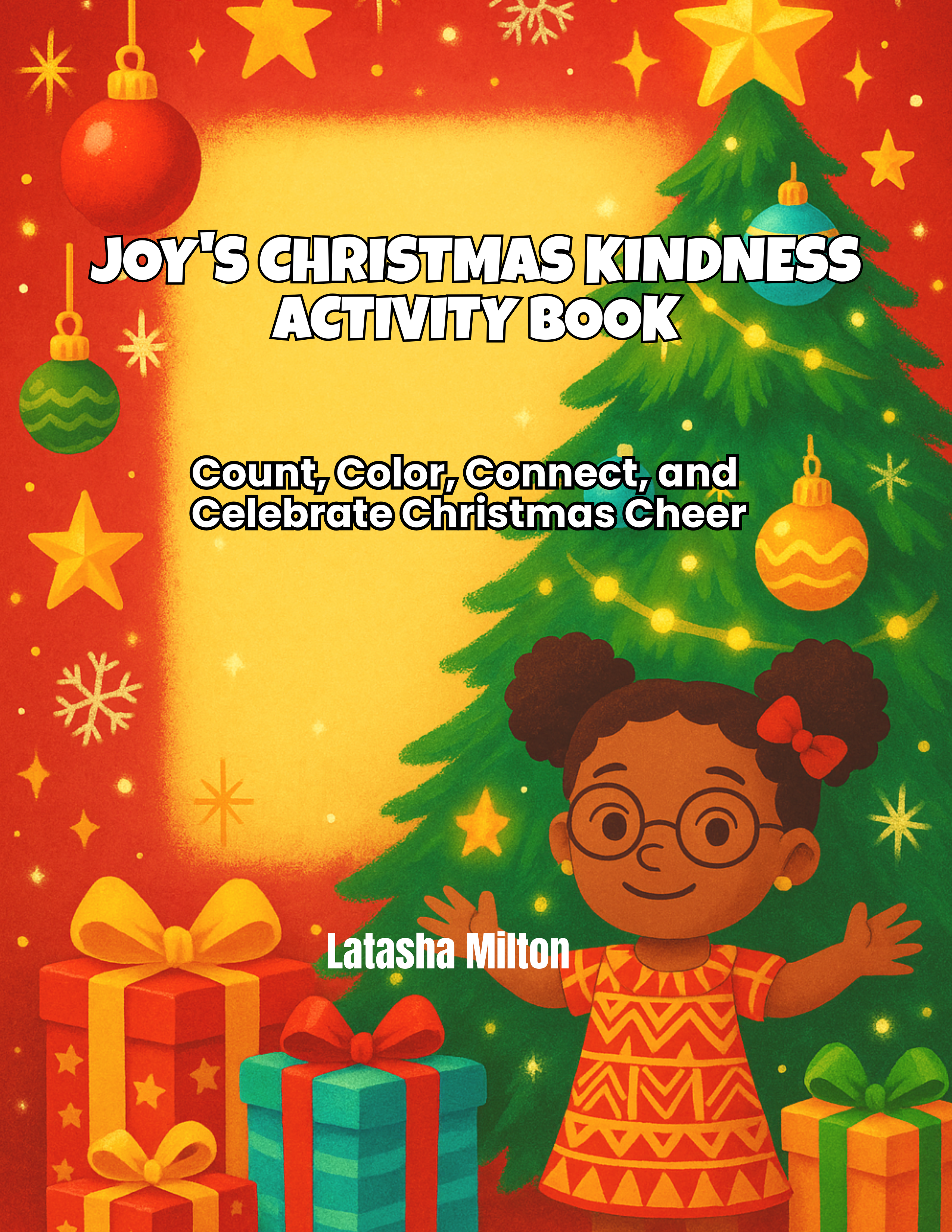 Joy's Christmas Kindness Activity Book (Digital PDF)-Black and White Interior Pages