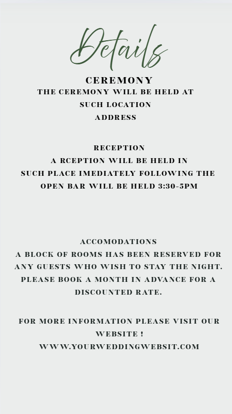 Fully Editable eucalyptus Wedding Invitation Suite