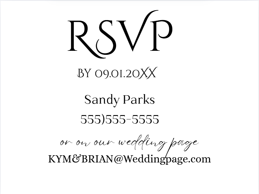 Minimalist Customizable Wedding invitation and  Save the Date Card templates with RSVP card