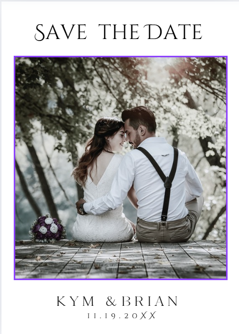 Minimalist Customizable Wedding invitation and  Save the Date Card templates with RSVP card