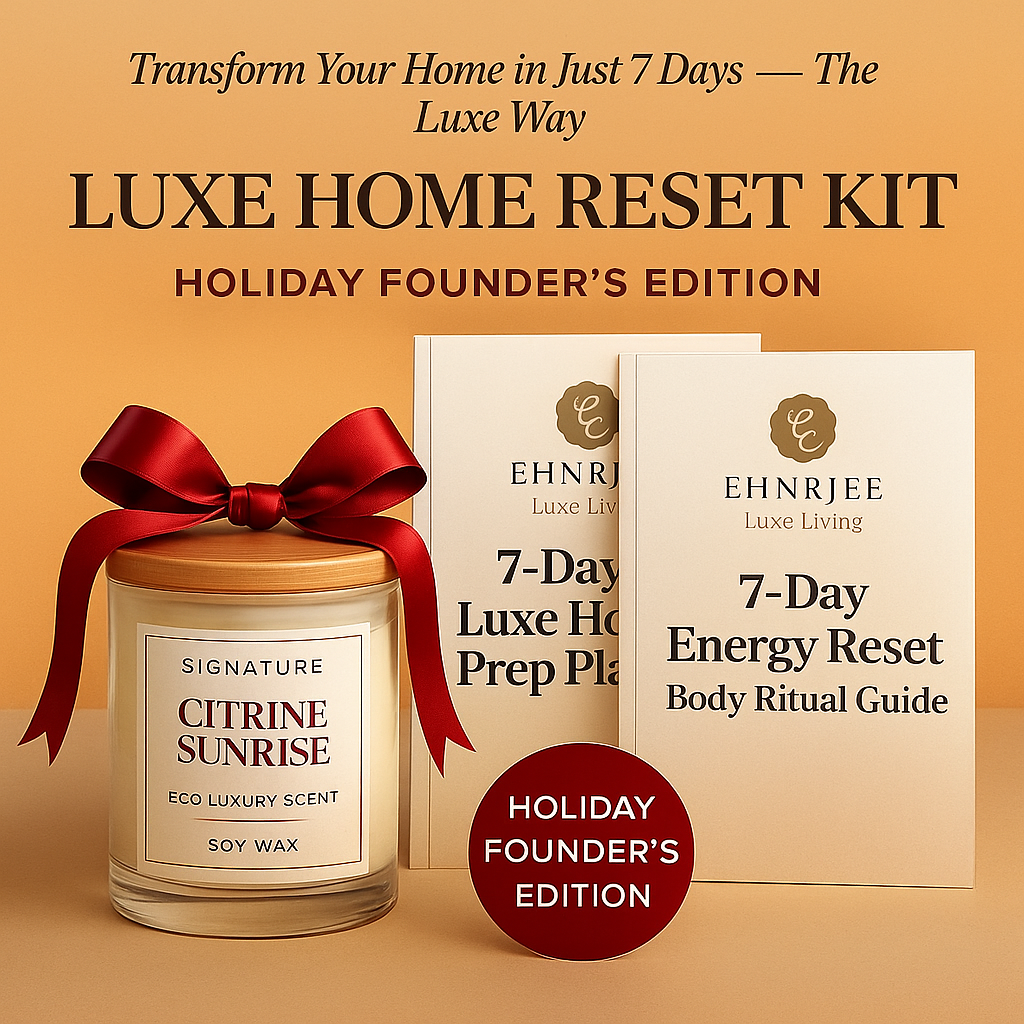 Holiday Founder's Edition Luxe Home Reset Kit -Citrine Sunrise Signature Candle