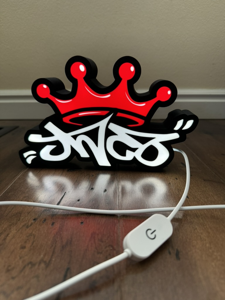 JNCO jeans company crown logo light box