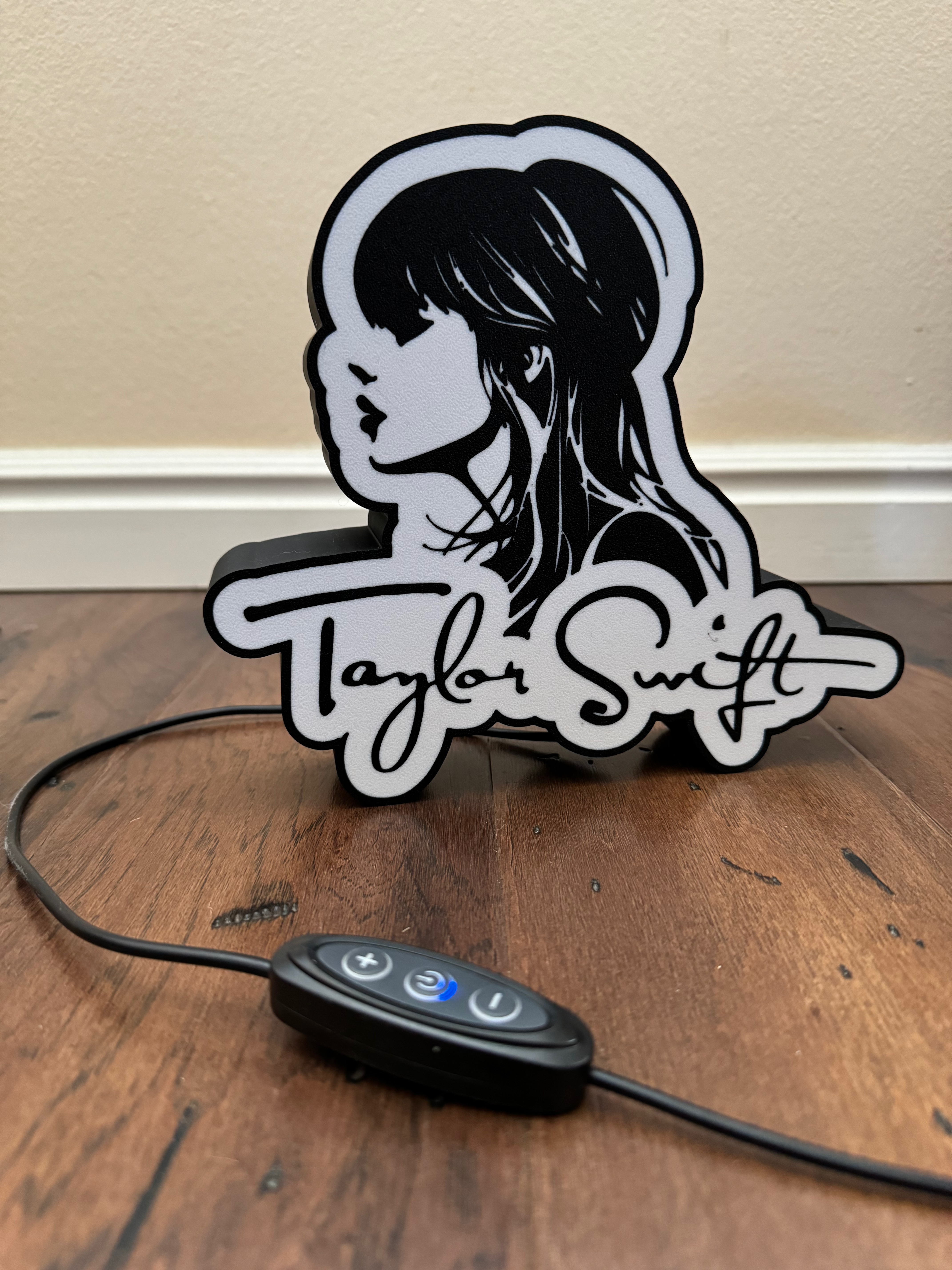 Taylor Swift Silhouette with Signature LED Light Box