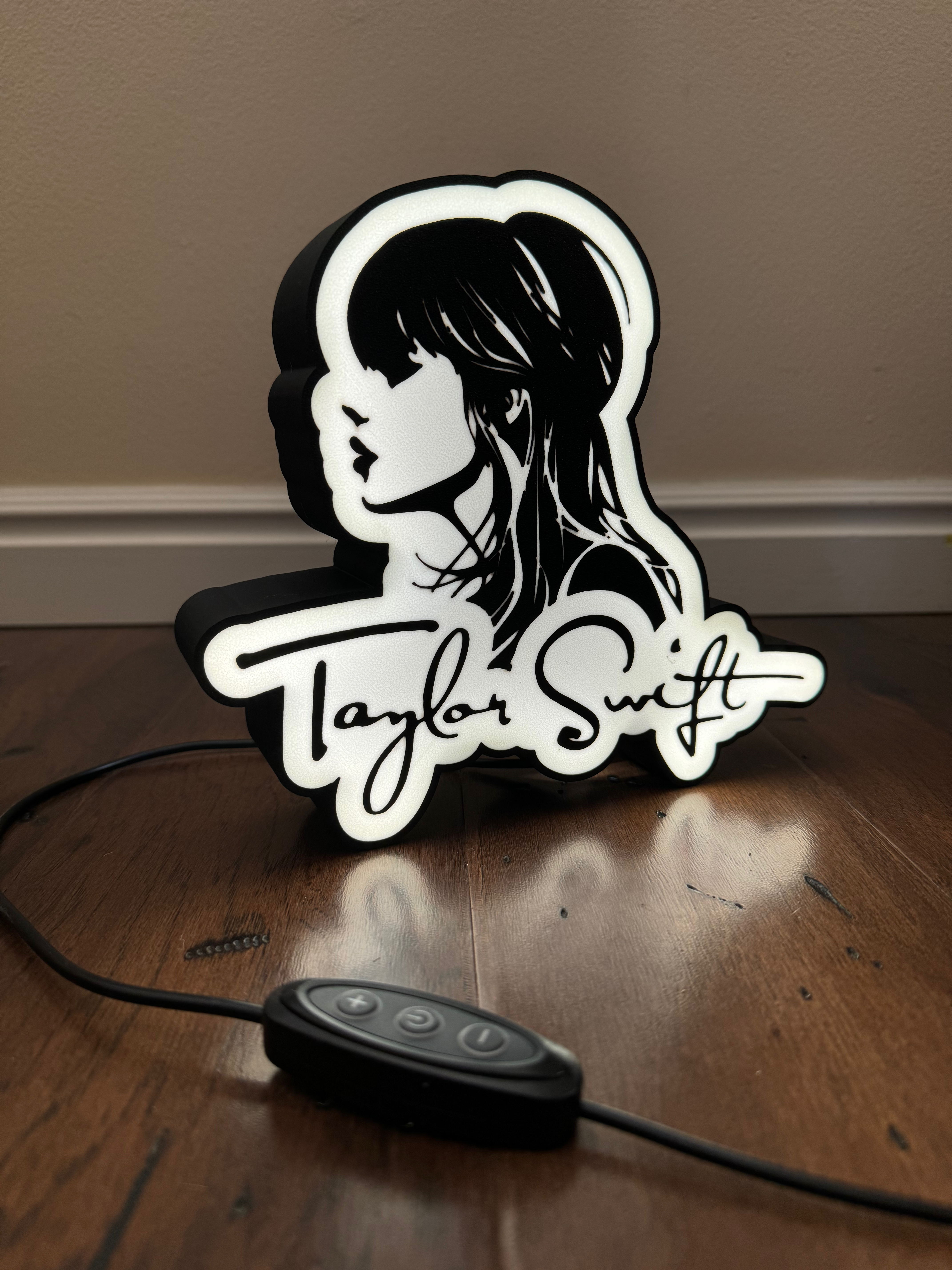 Taylor Swift Silhouette with Signature LED Light Box