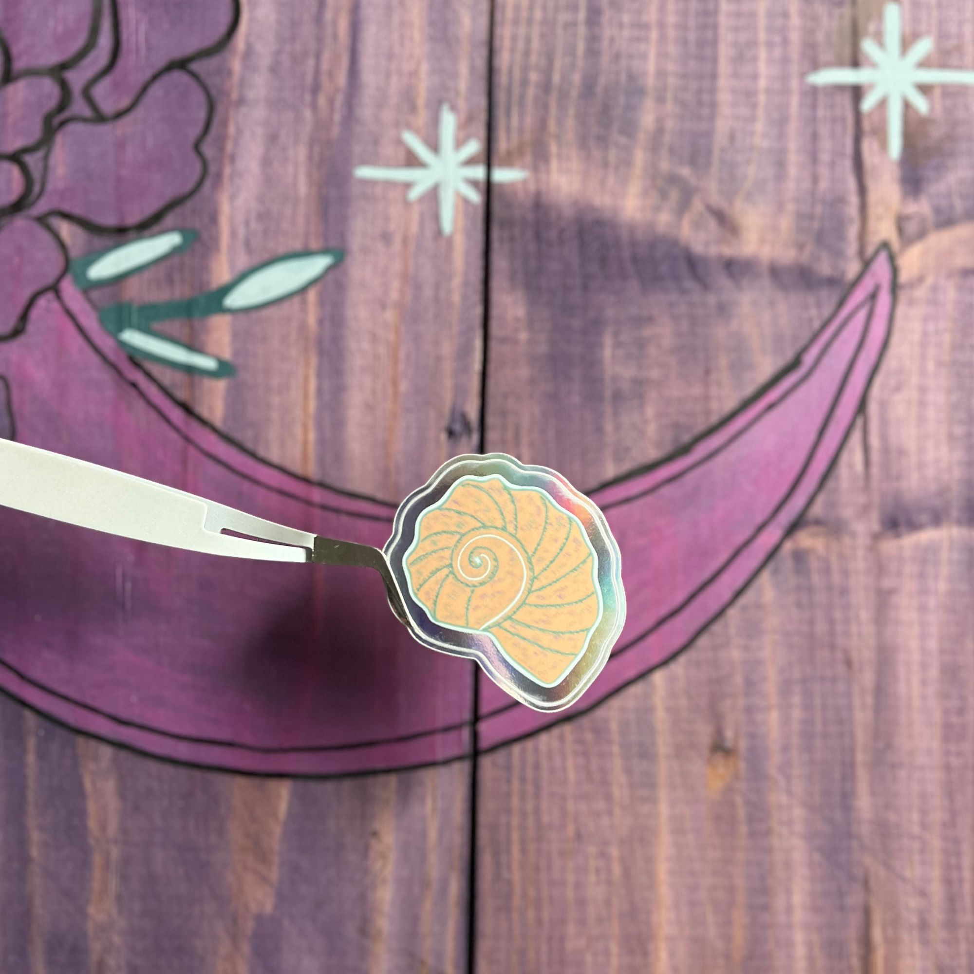 Shell Sticker - a tiny token from The Cat