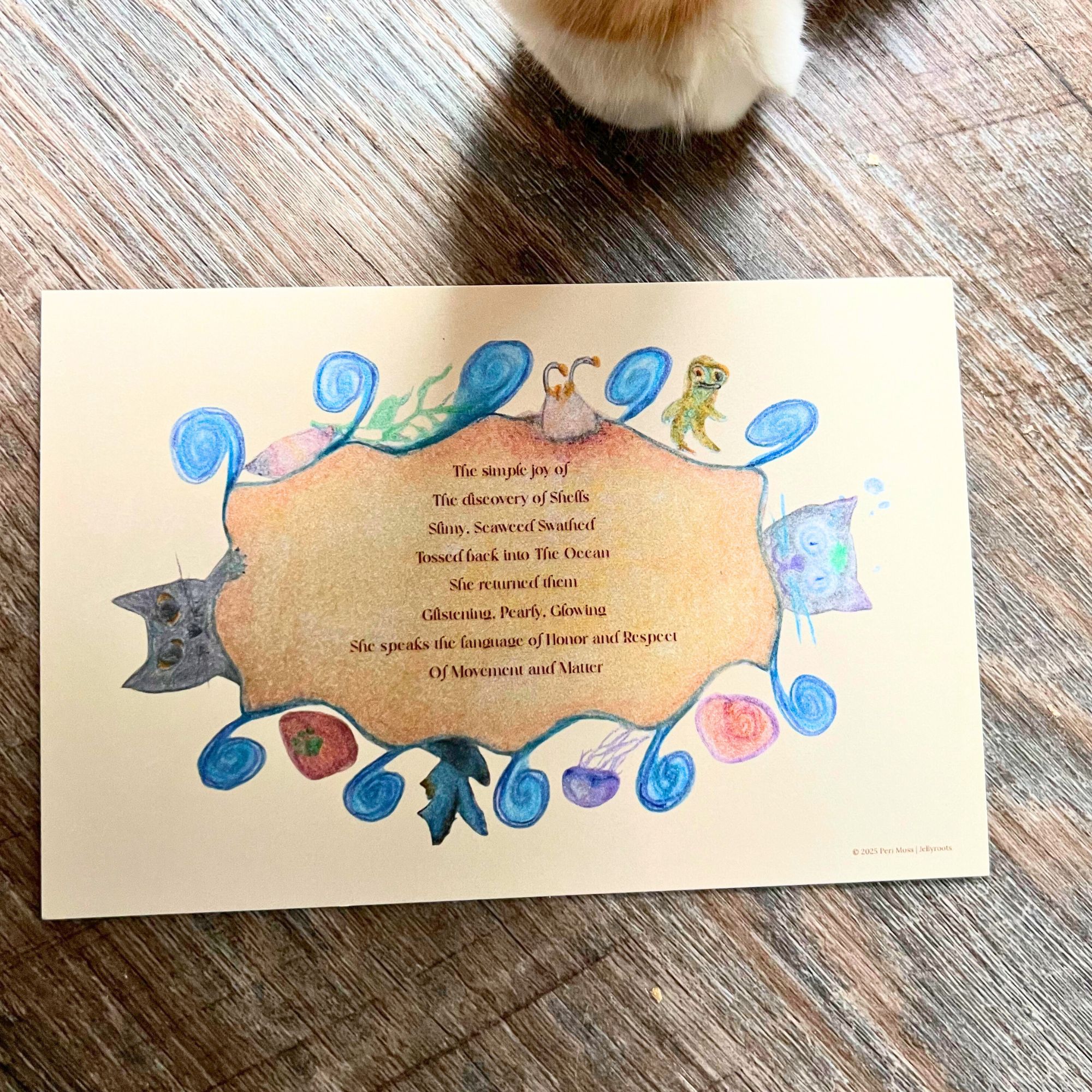 Discovery of Shells - 4x6 Art Print