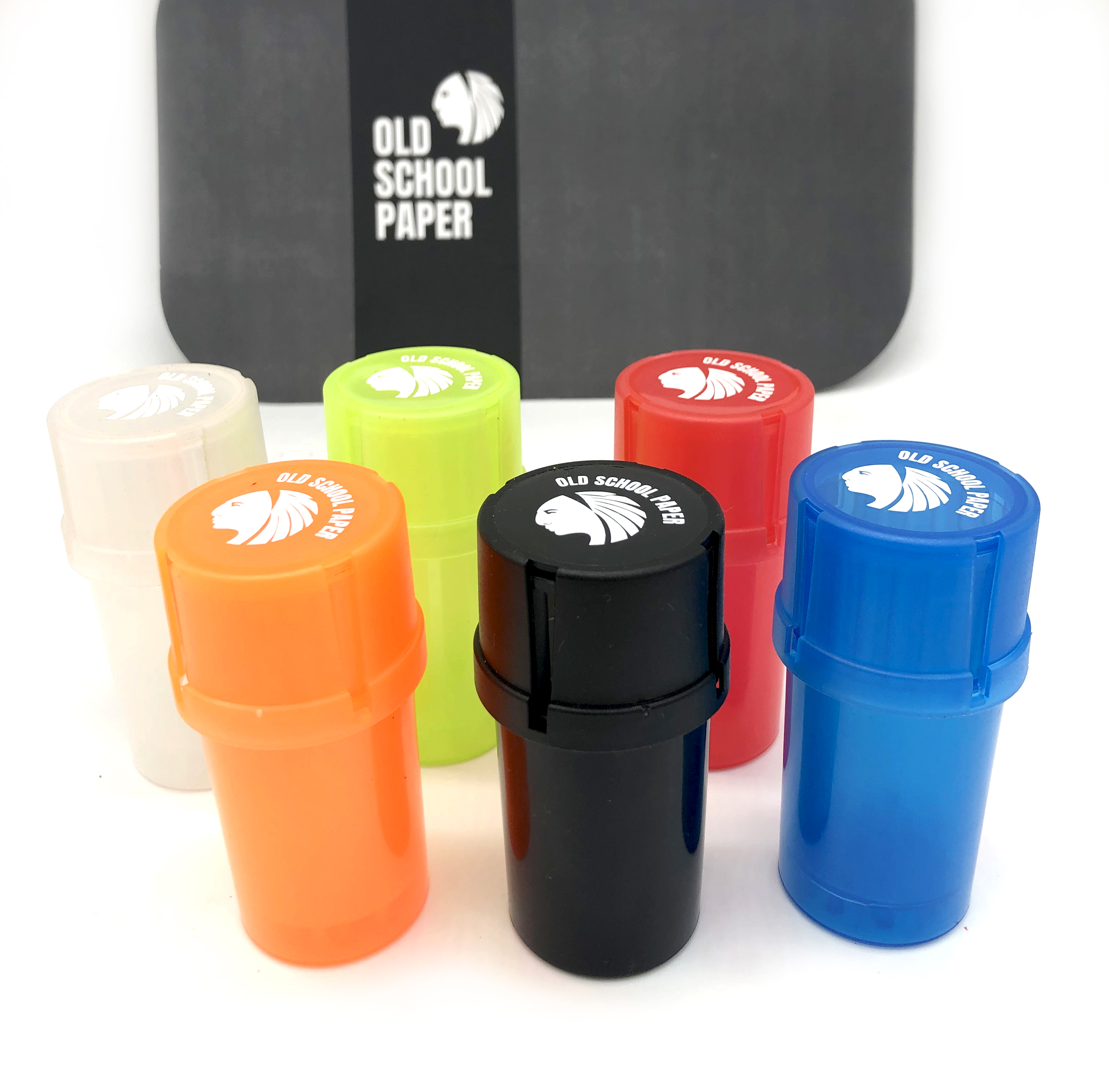 Grinder forma tubo con almacenaje