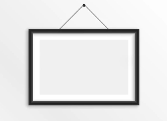 Classic Black with white textured matting