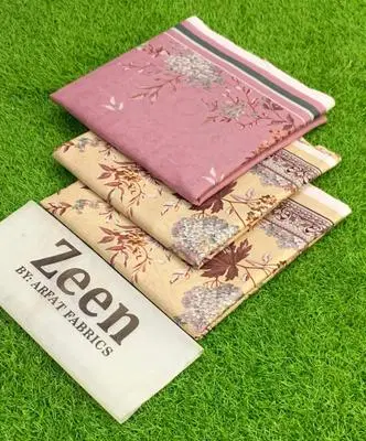 Zeen Printed Unstitched Fabric Set