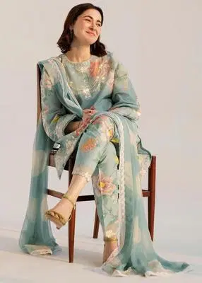 Embroidered Pastel Green Lawn Suit