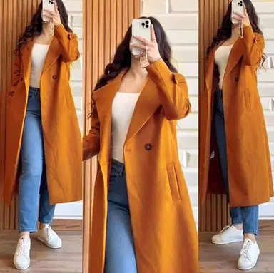 Women's Mustard Long Coat