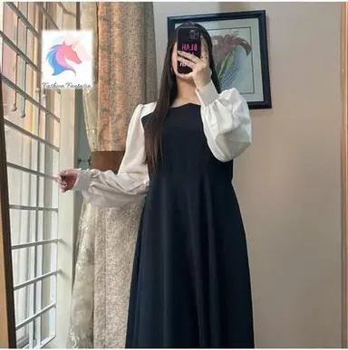 Elegant Long Sleeve Black Dress