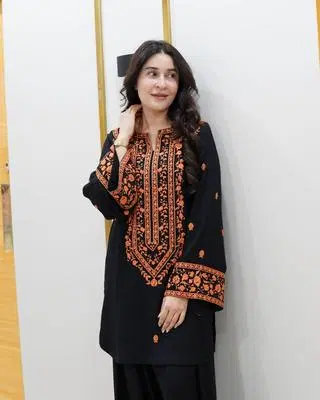 Black Embroidered Kurti