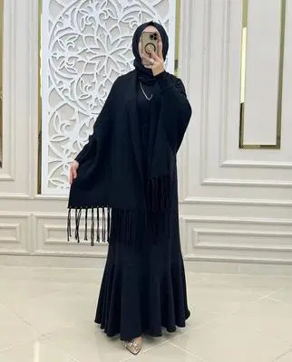 Elegant Black Abaya Set