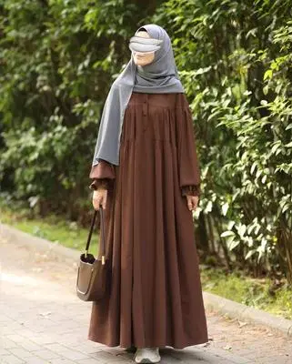 Modest Brown Abaya Dress