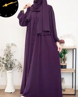 Elegant Purple Abaya