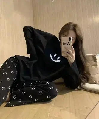 Smiley Face Loungewear Set