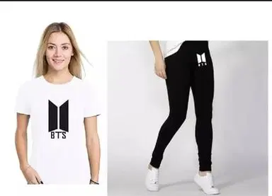 BTS Logo T-shirt and Leggings Set