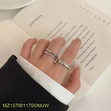 Stylish Silver Twisted Ring