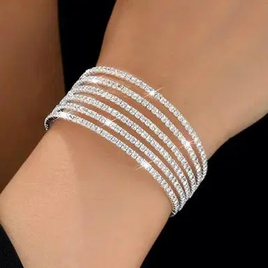 Elegant Crystal Bangle Bracelet
