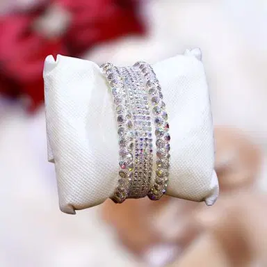 Elegant Crystal Bangle Set