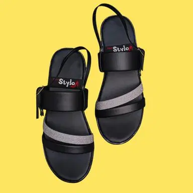 Women's Black Strappy Sandals